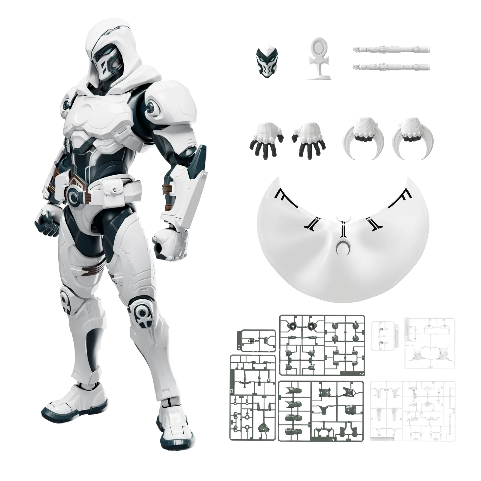 Marvel Rivals Champion Class 10 Moon Knight Model Kits | Blokees - Image 3